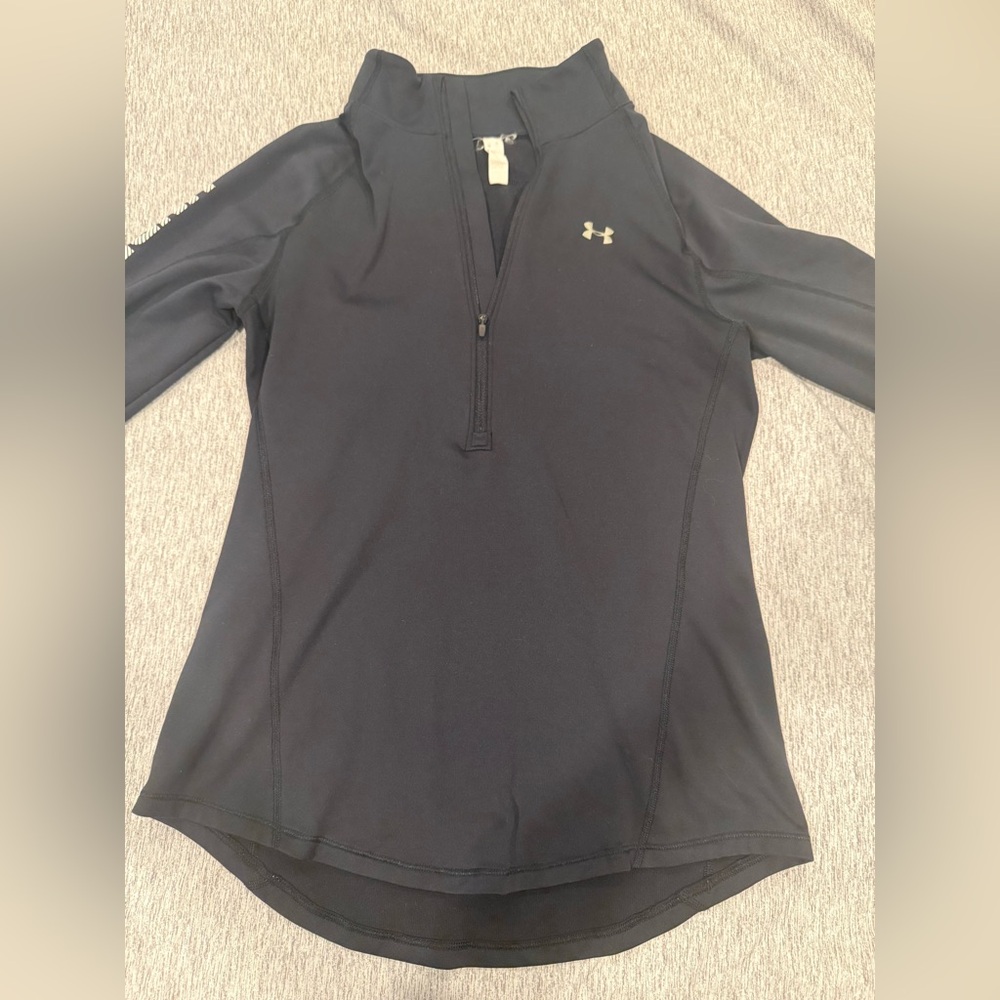 Under Armour Black Fitted Zippered  Jacket (SIZE: MEDIUM)